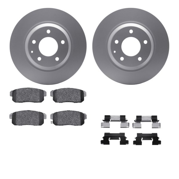 Dynamic Friction Co 4512-80071, Geospec Rotors with 5000 Advanced Brake Pads includes Hardware, Silver 4512-80071